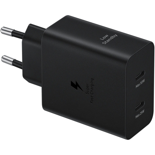 СЗУ SAMSUNG EP-T5020XBEGEU +кабель 50W 2xUSB-C Черный