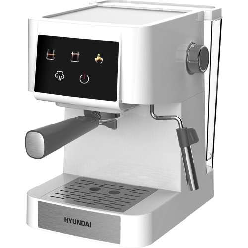 Кофеварка рожковая Hyundai HEM-3203 белый/серебристый