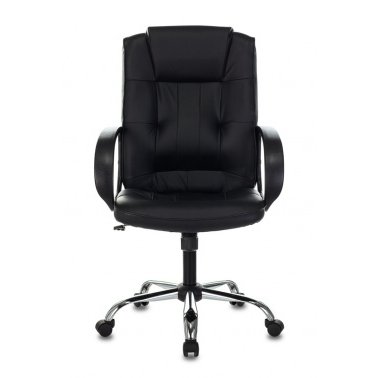 Кресло руководителя Бюрократ T-800N/BLACK черный кожа крестовина хром