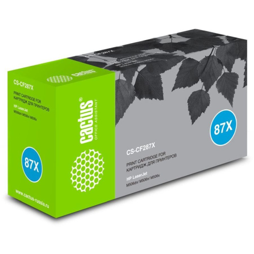 Тонер Картридж Cactus CS-CF287X черный для HP LJ M506dn/ M506n/ M506x (18000стр.)