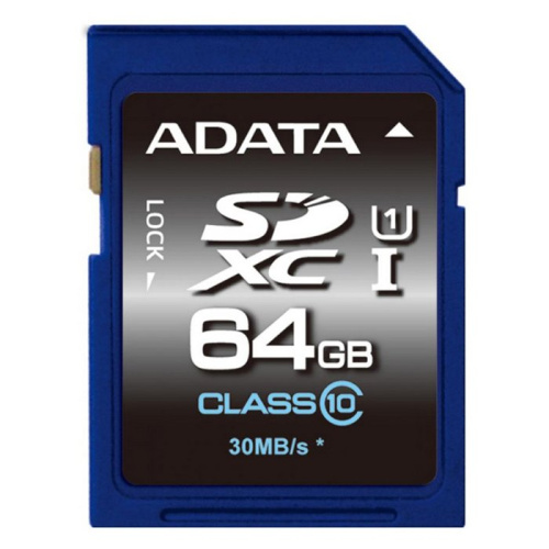 Карта памяти A-DATA Premier SDXC 64GB Class 10 UHS-I (ASDX64GUICL10-R)