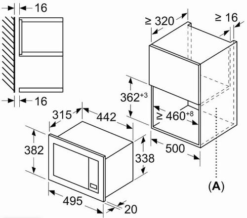Встраиваемая микроволновая печь Bosch BFL523MW3 белый