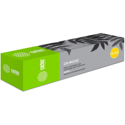 Тонер Картридж Cactus CS-WC232 006R01046 черный для Xerox WC 232/238/245/255/5030 (32000стр.)