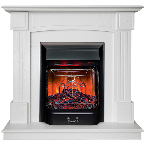 Электрокамин RealFlame Andrea WT фактурный белый с очагом Majestic Lux Black RC