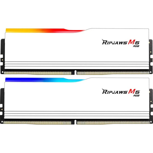 ОЗУ G.SKILL Ripjaws M5 RGB (F5-6400J3239G32GX2-RM5RW) 64GB (2x32GB) DDR5 6400MHz CL32 (32-39-39-102) 1.4V / White