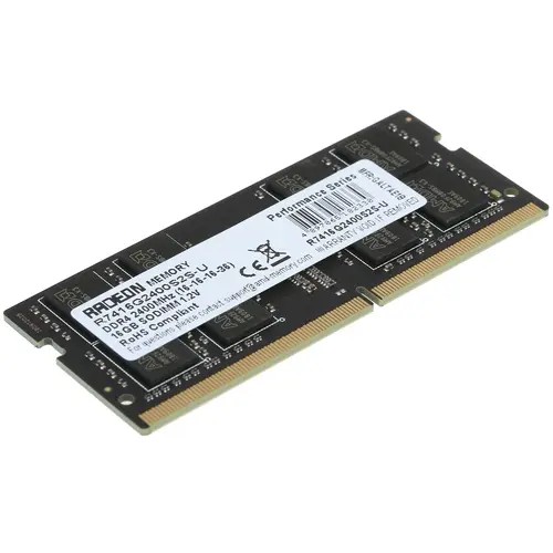 ОЗУ AMD Radeon R7 Performance Series Black R7416G2400S2S-U 16GB DDR4 2400 SO DIMM Non-ECC, CL16, 1.2V