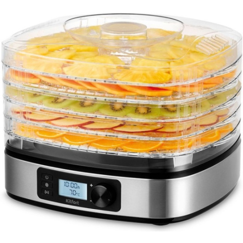 Сушка для фруктов и овощей Kitfort КТ-1943 5под серебристый