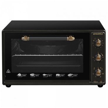 Мини-печь MAUNFELD CEMOA.456.RBG черный+стекло,фурнитура бронза
