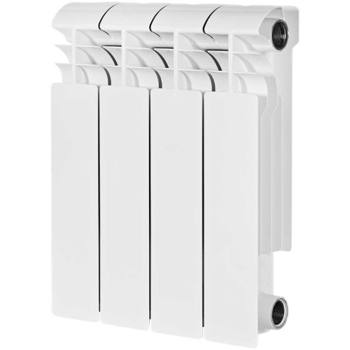 Биметаллический радиатор отопления Stout Vega 350 4 секции боковое подключение белый RAL 9016