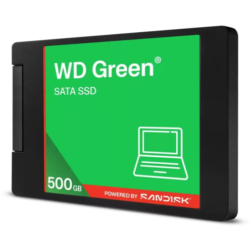 SSD WD Green WDS500G5G0A 500GB, 2.5", SATA III, R/W - 545/510 MB/s 3D-NAND