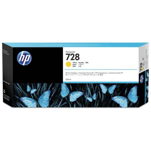 Картридж струйный HP 728 F9K15A желтый (300мл) для HP DJ T730/T830