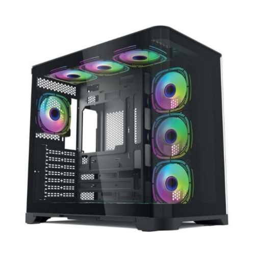 Корпус Forza FZ-G42B Seaview TG ATX Case, black, w/o psu, Curved Tempered glass front panel, 1x3,5", 3x2,5"