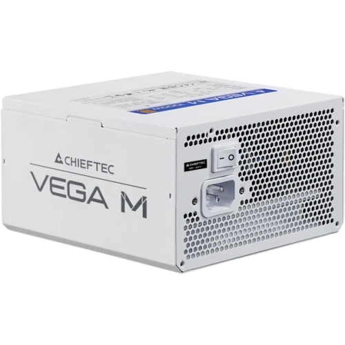 Блок питания Chieftec Vega M White PPG-750-CW (ATX 3.1, 750W, 80 Plus Gold, Active PFC, 135mm fan, Gen5 PCIe, Full Cable Management, белый) Retail