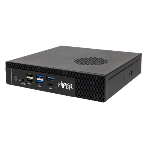 Неттоп Hiper Factum FT20 (FT20-i5144R16N5R6BWP) Intel Core i5 14400(2.5Ghz)/16384Mb/512PCISSDGb/noDVD/BT/WiFi/war 1y/1.3kg/черный/Win11Pro + БП 120Вт