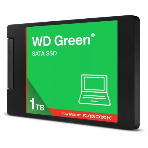 SSD WD Green WDS100T5G0A 1TB, 2.5", SATA III, R/W - 545/510 MB/s 3D-NAND