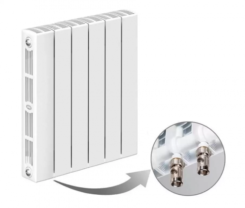 Биметаллический радиатор отопления  Rifar Supremo Ventil 350 Svr 6