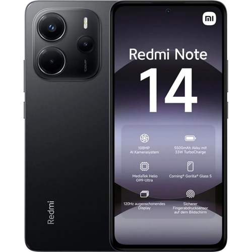 Смартфон Xiaomi Redmi Note 14 6/128 Гб Lte Полуночный Черный