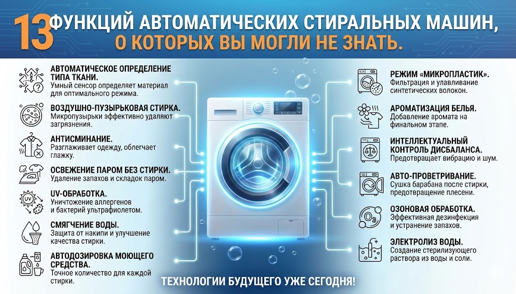 13 функций автоматических стиральных машин, о которых вы могли не знать 13 функций автоматических стиральных машин, о которых вы могли не знать