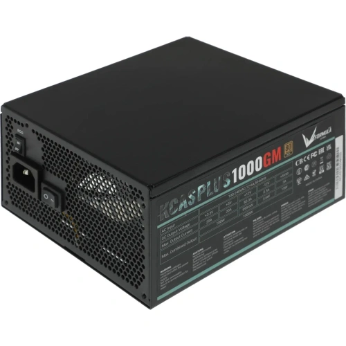 Блок питания Formula V Line KCAS Plus 1000GM, 1000W, ATX3.1/PCIe5.1, APFC, 80+ Gold, 14cm Fan, Full Modular