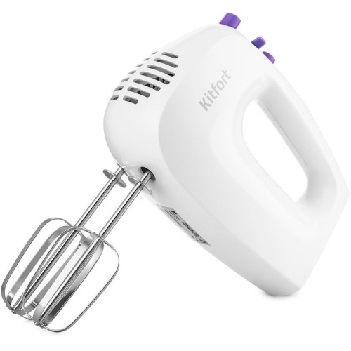 Миксер Kitfort КТ-3071-1 белый/фиолетовый