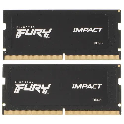 ОЗУ Kingston Fury Impact PnP (KF548S38IBK2-32) 32GB 4800MT/s DDR5 CL38 SODIMM (Kit of 2)
