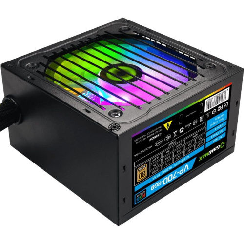Блок питания GameMax VP-700-RGB 80+ ATX 700W, Ultra quiet