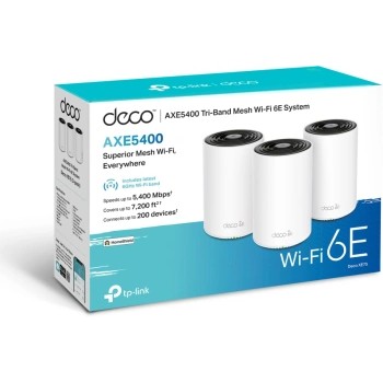 Бесшовный Mesh роутер TP-Link Deco XE75 AXE5400 10/100/1000BASE-TX белый (упак. 3шт)