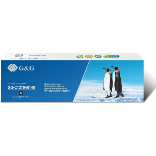 Картридж струйный G&G GG-C13T946140 черный (180мл) для Epson WorkForce Pro WF-C5290DW/C5790DW