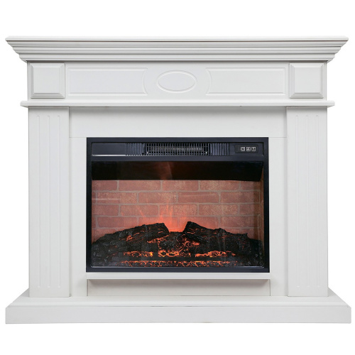 Электрокамин RealFlame Leda 24/25,5 WT белый матовый с очагом Irvine 24