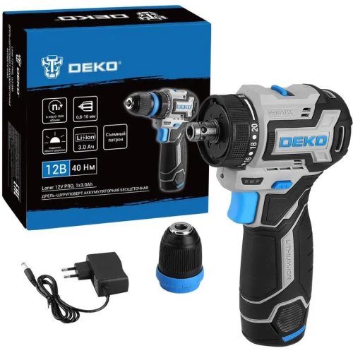 Дрель-шуруповерт Deko Loner 12V Pro (085-1121)