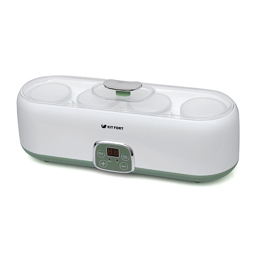 Йогуртница Kitfort KT-2007 белый/зеленый