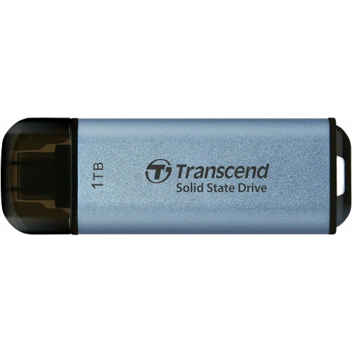 SSD Transcend ESD300 (TS1TESD300C) 1.0Tb (USB3.2 gen 2, Type C, 1050/950Mbs, 3D Nand, 60x20x7.8mm, 9g) голубой