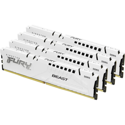 ОЗУ Kingston Fury Beast KF560C40BWK4-64 DDR5 - 4x 16ГБ 6000МГц, DIMM, White, Ret