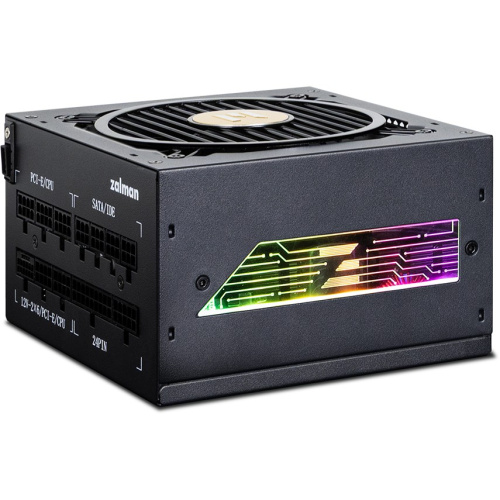Блок питания Zalman ZM1200-TMX2 View, 1200W, ATX12V v3.0, APFC, 12cm Fan, 80+ Gold Gen5, Full Modular, side ARGB lights, Retail