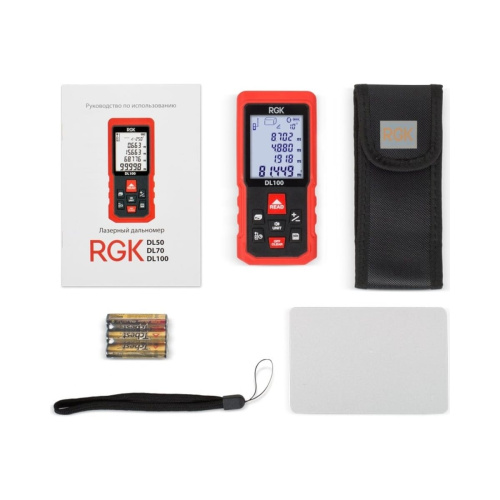 Лазерный дальномер RGK DL100 (4610011875076) с угломером