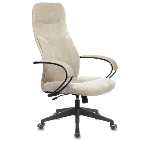 Кресло Бюрократ CH-608Fabric-Beige для руководителя песочный Light-21 крестов. пластик