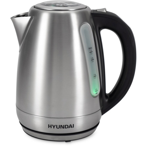 Электрочайник Hyundai HYK-S8408 1.7л. серебристый матовый/черный