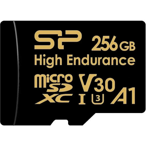 Карта памяти Silicon Power SP256GBSTXDV3V1HSP 256GB microSDHC Class 10 UHS-I A1 V30 U3 (SD адаптер) 100MB/s