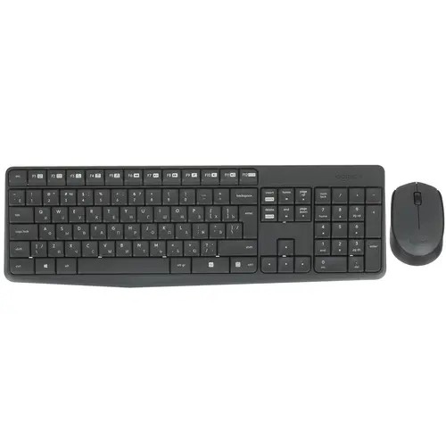 Комплект клавиатура+мышь Logitech MK235 (920-007949) беспроводной серый