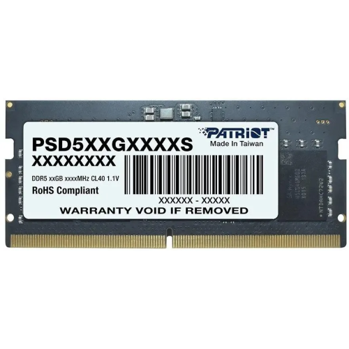 ОЗУ Patriot Signature Line PSD532G56002S DDR5 32GB 5600MHz SO-DIMM Single 1*32GB CL46 46-46-46-90 1.1V