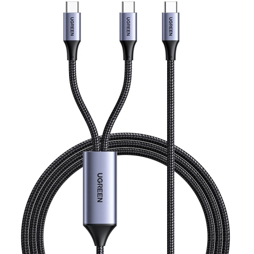 Кабель UGREEN L533 (75733) Universal PD Fast Charging 140W Max Cable 2-in-1 USB-C 2m Space Gray
