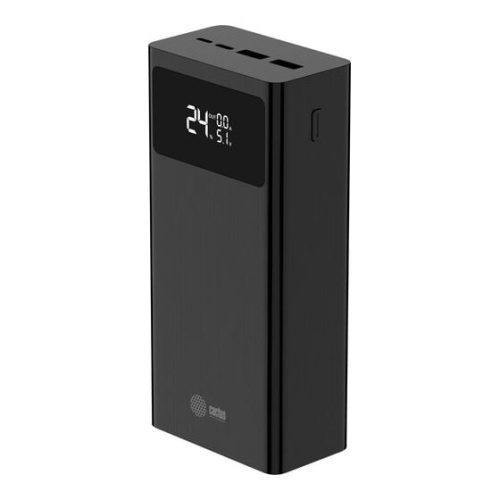 Мобильный аккумулятор Cactus CS-PBFSKA-30000 30000mAh 22.5W 4.5A USB-A/USB-C черный
