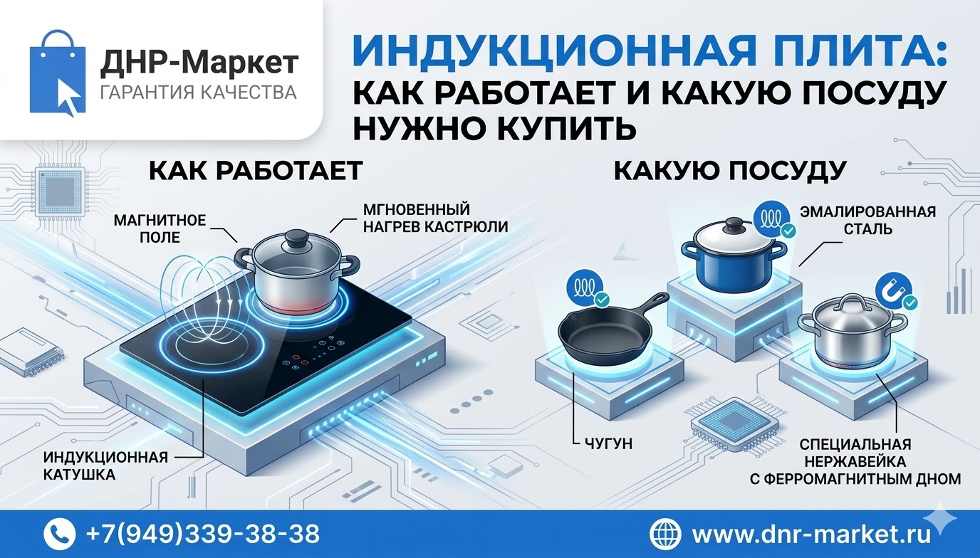 Индукционная плита: как работает и какую посуду нужно купить. Индукционная плита: как работает и какую посуду нужно купить.