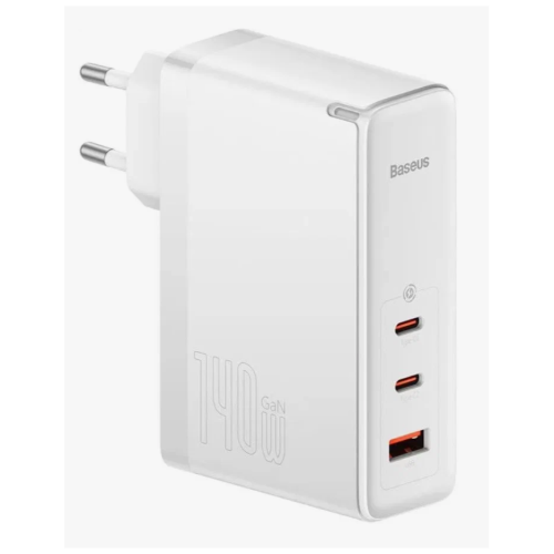 СЗУ Baseus GaN5 Pro CCGP100202 Fast Charger 2C+U 140W EU White (Type-C to Type-C 240W 1m)