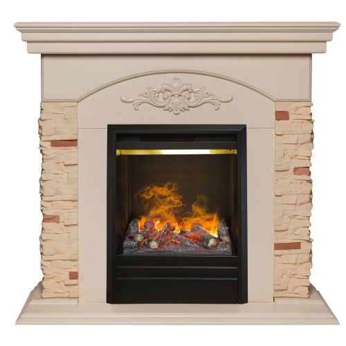 Электрокамин RealFlame Neapolis WT айвори с очагом 3D Olympic