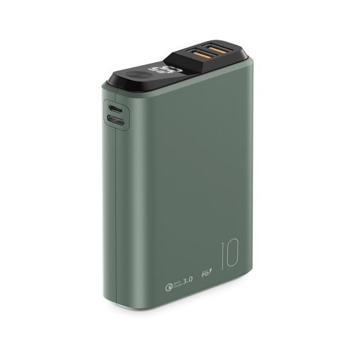 Внешний аккумулятор OLMIO QS-10 (39185) 10000mAh тёмно-зелёный