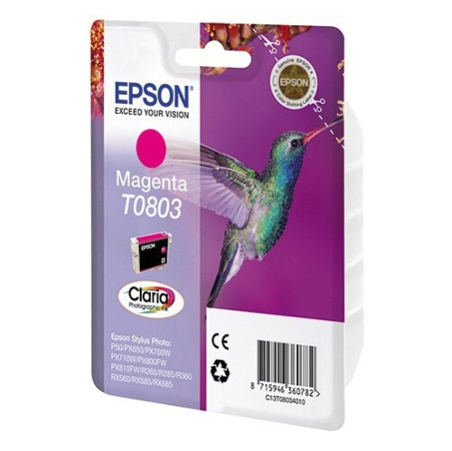 Картридж струйный Epson T0803 C13T08034011 пурпурный (7.4мл) для Epson P50/PX660