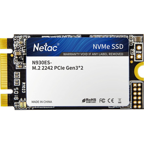 SSD Netac 1.0Tb N930ES Series (NT01N930ES-001T-E2X)l PCI-E 3.1 x2, up to 1650/1500MBs, 3D TLC, NVMe 1.3, 22х42mm