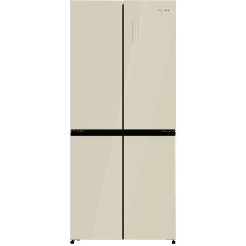 Холодильник ZUGEL ZRCD430С бежевое стекло