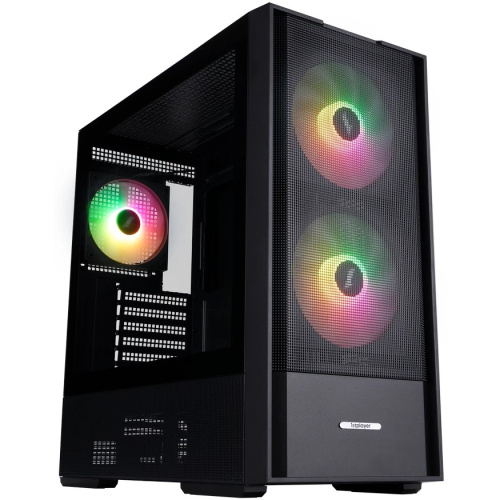 Корпус 1STPLAYER AU7 ARGB Black (AU7-BK-2FA7-14-2FA7R-1FA7) / ATX / 2x140mm 3x120mm ARGB fans